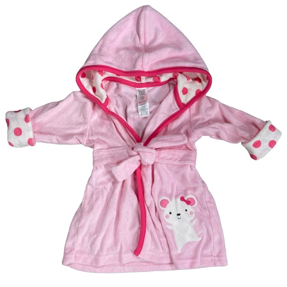 Baby girl size newborn pajamas, robe, overalls, dress bundle of 8 outfits - Picture 8 of 16